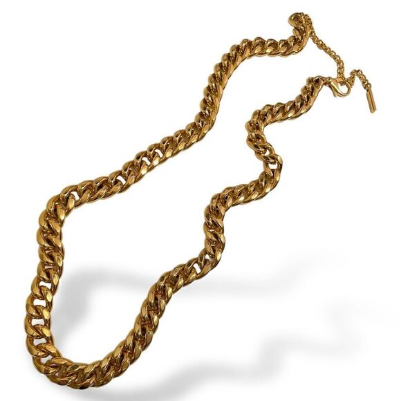 DOLCE & GABBANA Gold-Tone Miami Cuban Chain Belt  |Size: 39”| - Picture 8 of 10